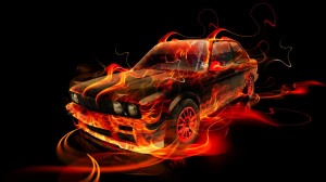 Create meme: the car is on fire