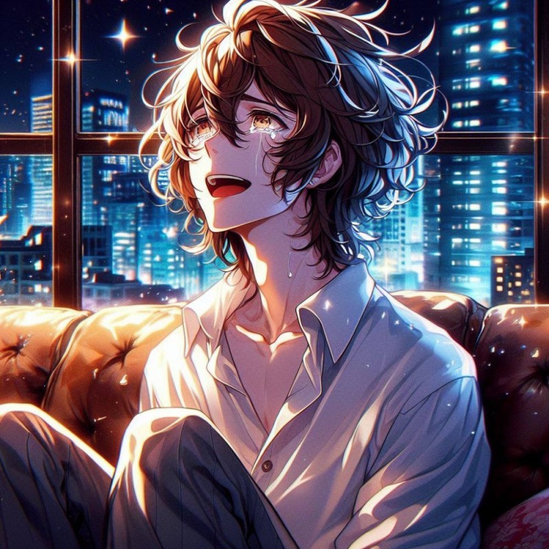 Create meme: anime art guy, anime art for men, osamu dazai