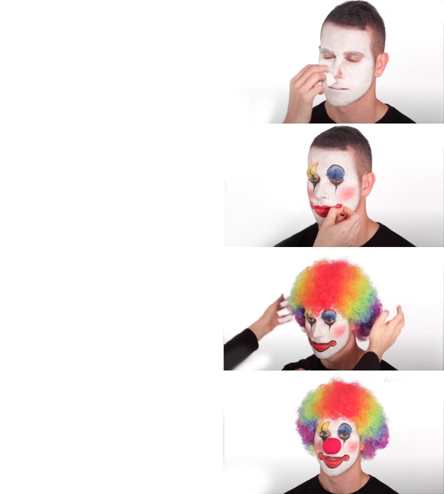 Create meme: clown makeup, clown makeup, clown 