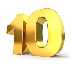 Create meme: gold numbers, number 10, The number 10 is beautiful