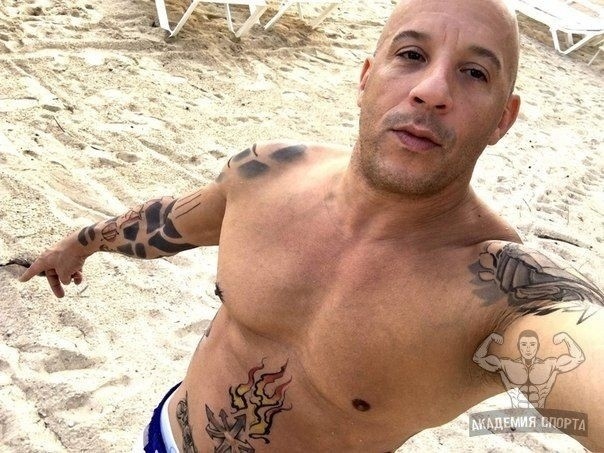 Create meme: VIN diesel , vin diesel tattoo, vin diesel tattoos