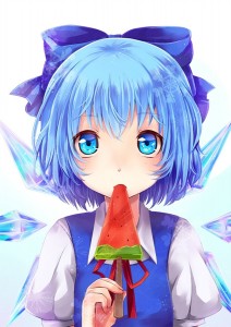 Anime Girl Eating Popsicle