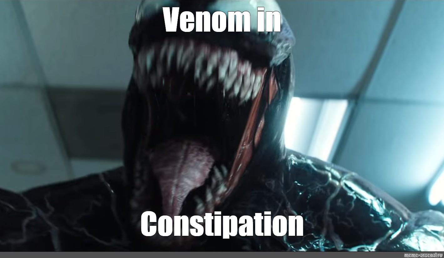 Мем: "Venom in Constipation", , venom movie,веном,трейлер венома,spider...