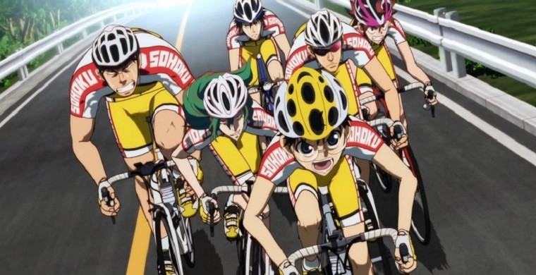 Создать мем: спортивные аниме, аниме про велосипедистов франция, трусливый велосипедист аниме