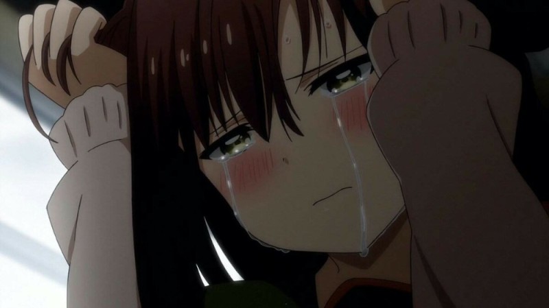 Create meme: sad anime, crying anime girl, crying anime