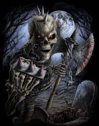 Создать мем: череп страшный, скелет арт, злой скелет