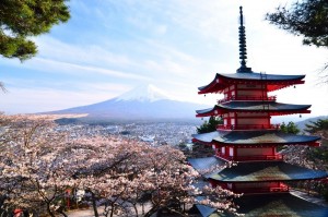 Создать мем: красивые места японии, храм на горе фудзияма в японии, японские храмы