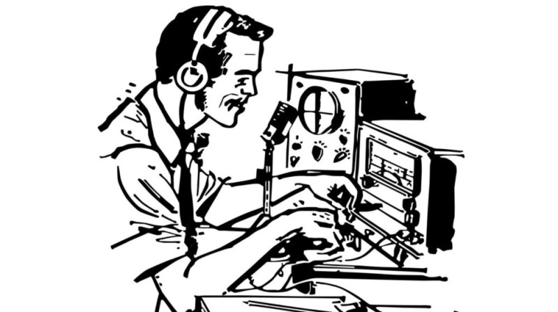 Create meme: Amateur radio figure, The radio operator drawing, Drawing of the radio