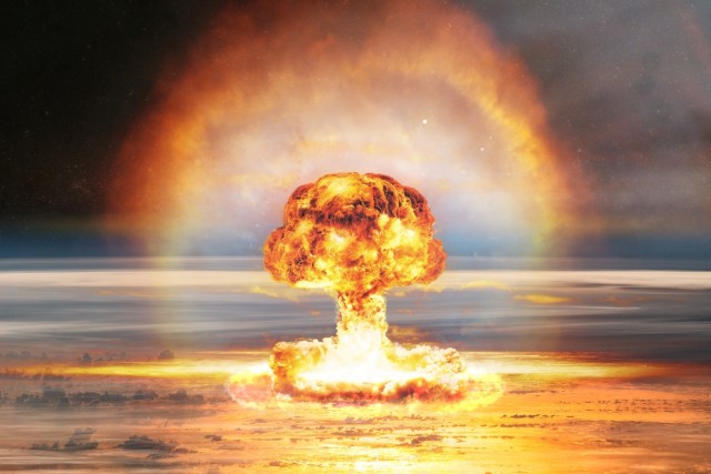 Create meme: a nuclear strike , the explosion , the consequences of a nuclear strike