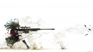 Create meme: weapon anime, anime sniper Wallpapers, anime sniper 1080p