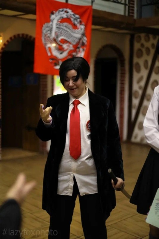 Create meme: cosplay dark butler, mori ogai cosplay, kuroro lucifer cosplay