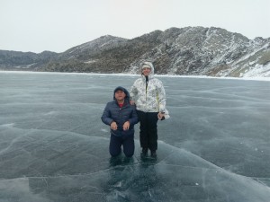 Create meme: Baikal in winter, winter Baikal