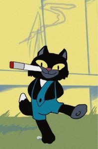 Create meme: Oh wait, the kitten with a cigarette, Smoking cat from Oh wait