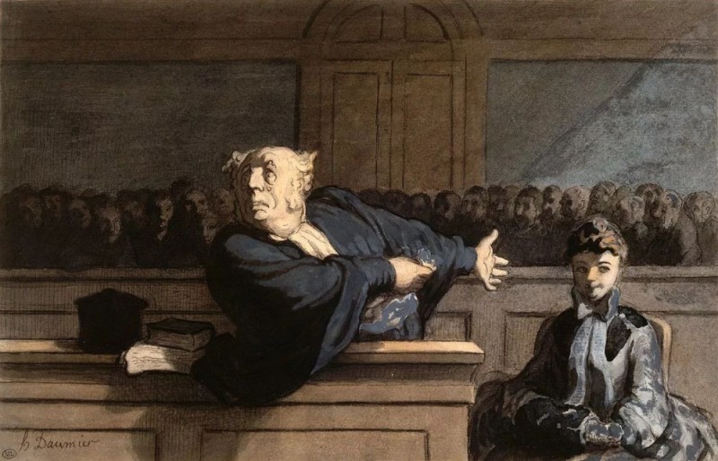 Create meme: Honore Daumier lawyers, Honore Daumier judges and lawyers painting, Honore Daumier paintings