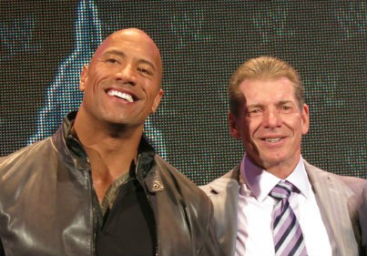 Create meme: Vince McMahon, John Cena , John Cena and The Rock Johnson