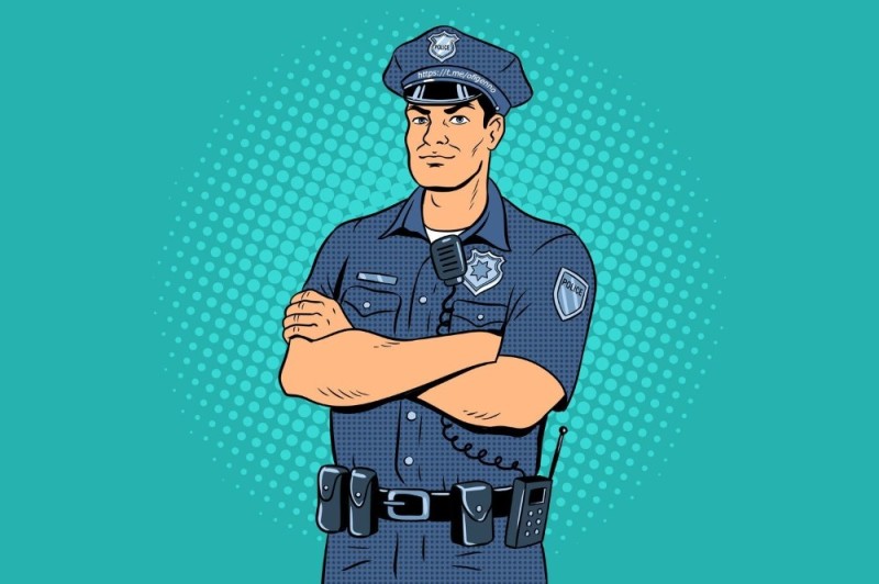 Create meme: pop art police, police art, comic book cops