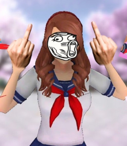 Create meme: yandere simulator fanon wiki, Yandere is a bully simulator, yandere simulator