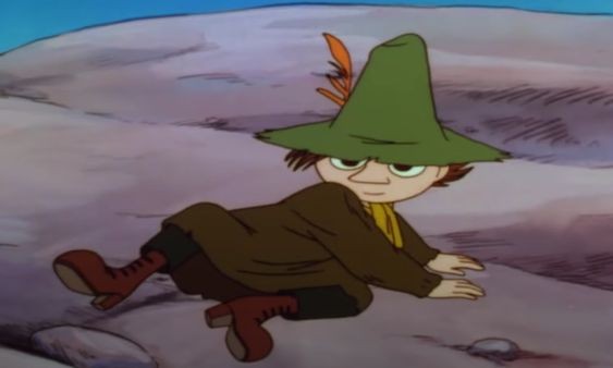 Создать мем: муми тролли 1990 снусмумрик, moomin snufkin crime, снусмумрик