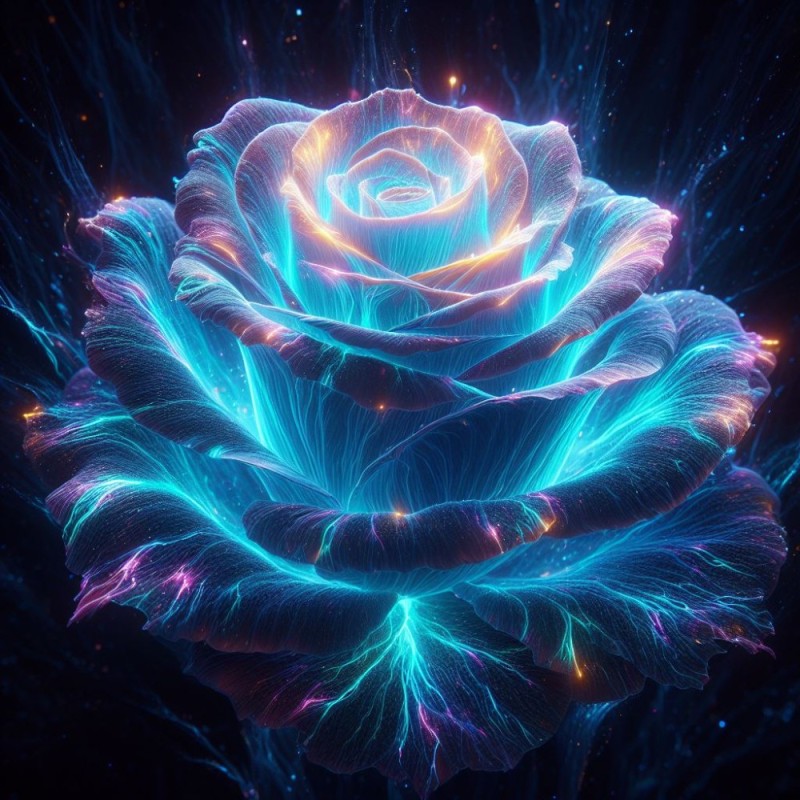 Create meme: Rose crystal, crystal rose, rainbow flowers animation