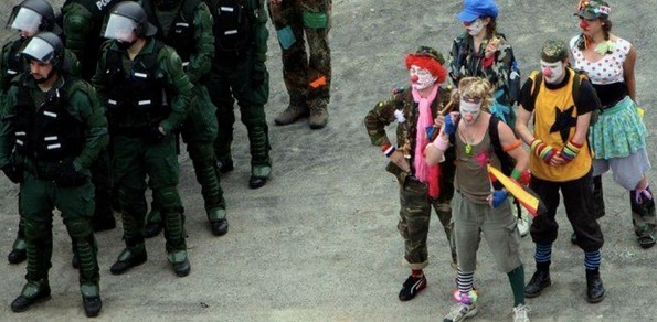 Create meme: special forces and the clown, people , Yegor Letov 