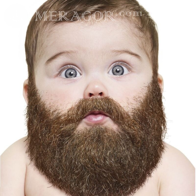 Create meme: beard mustache, baby with a beard, beard 