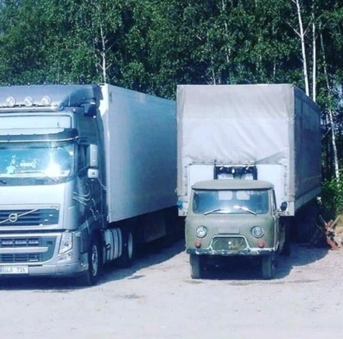 Create meme: truck, car , volvo fh russia