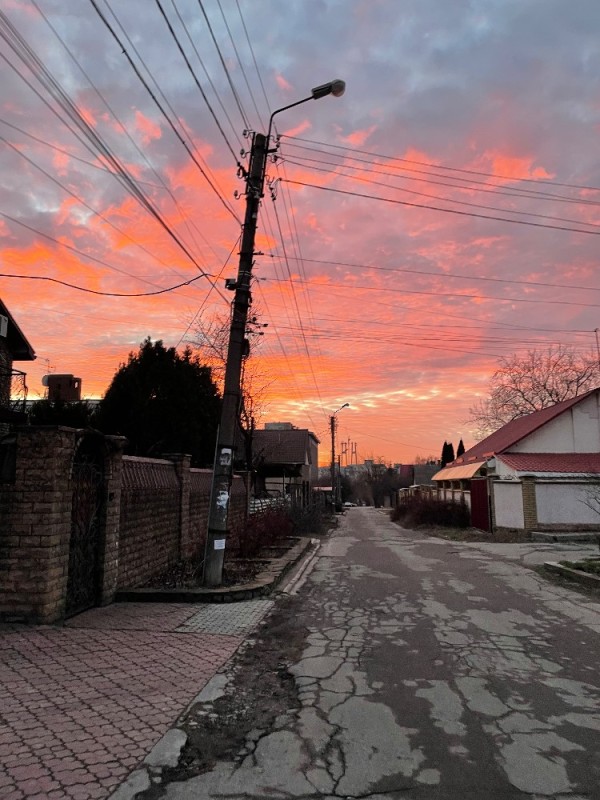 Create meme: city sunset, urban sunset, power line sunset