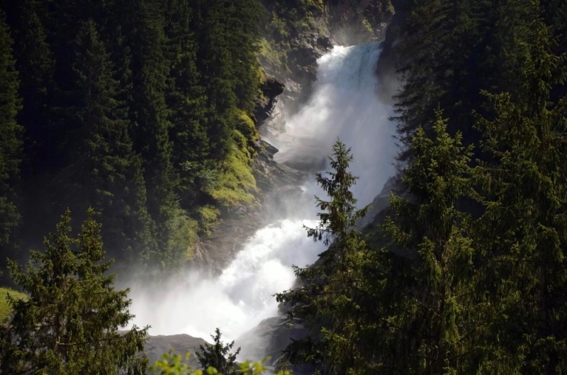 Create meme: krieml waterfall austria, Austria krimmler waterfall, High Tauern National Park to tell