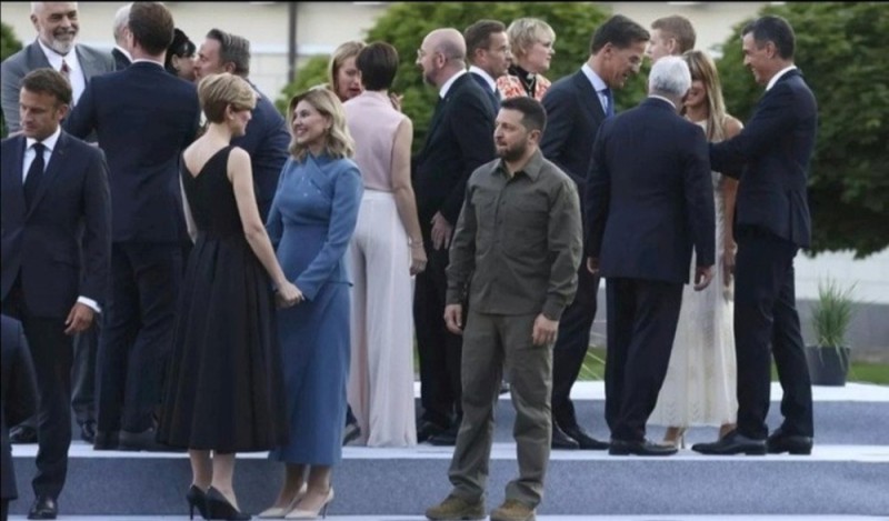 Create meme: lonely Zelensky at the NATO summit, the NATO summit, nato summit in Vilnius