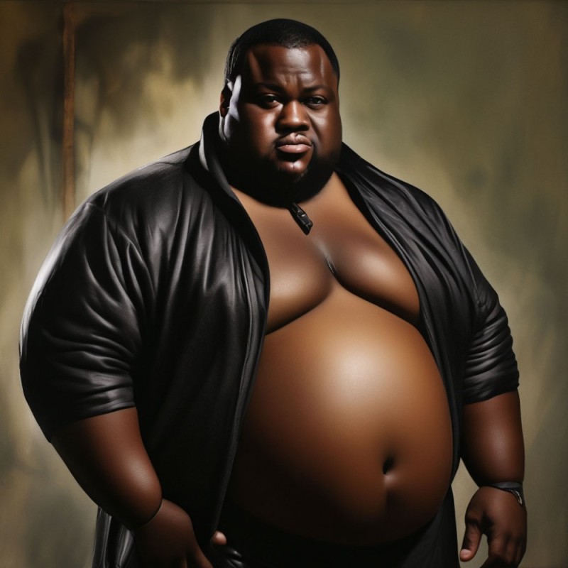 Create meme: Mark Henry, darkness, a very fat man