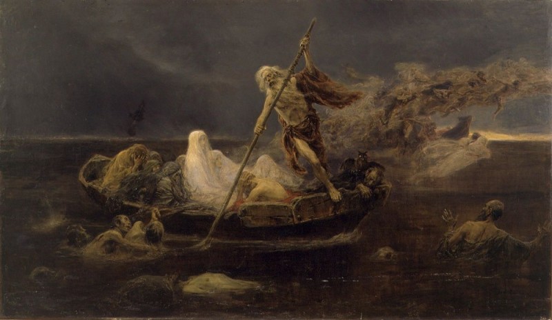 Create meme: sink into oblivion, Charon the ferryman of the souls of the dead across the river Styx, rembrandt the abduction of Persephone by Hades 1632