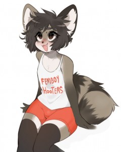 Создать мем: sensitive femboy fox, furry, фурри арт