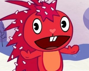 Создать мем: happy tree friends ёжик, flaky, happy tree friends флаки