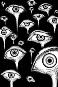 Create meme: eye pattern, dark drawings, eyes