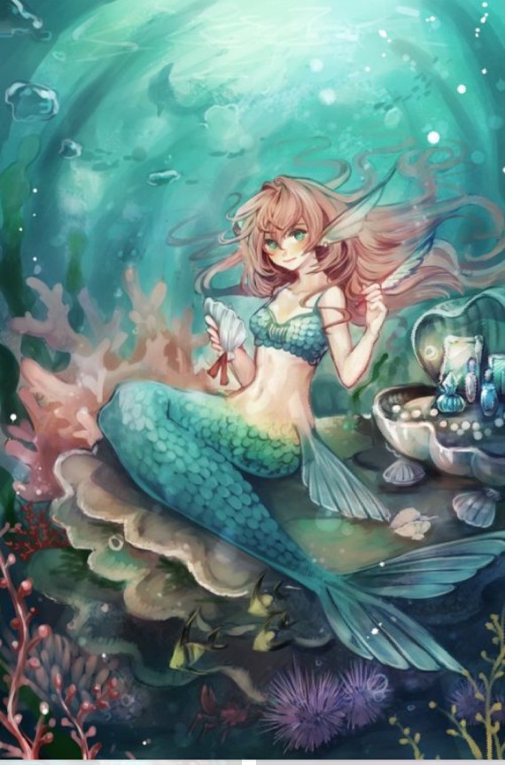 Mermaid anime art HD wallpapers  Pxfuel