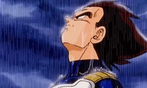 Создать мем: vegeta in the rain, драконий жемчуг, аниме