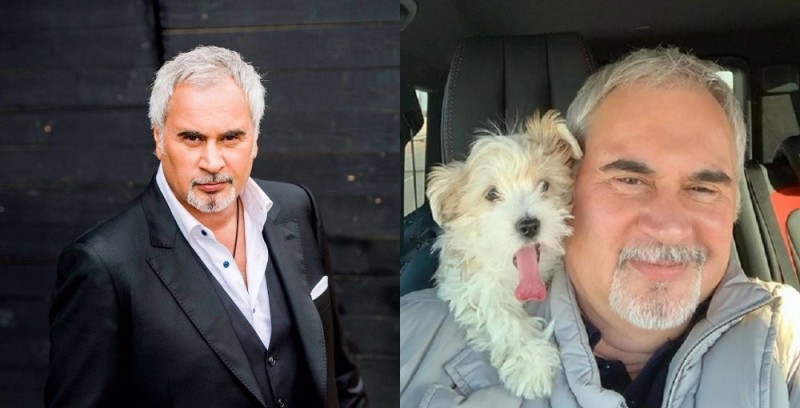 Create meme: Valery Meladze, Valery Meladze with a dog, You have entered my sinful life beautifully.