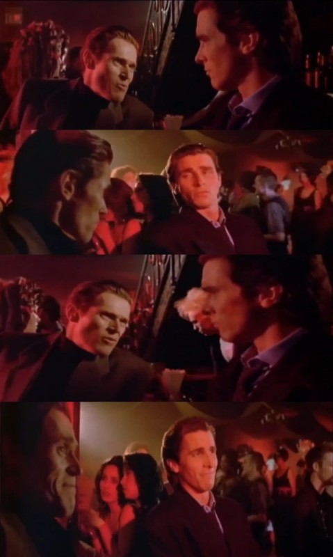 Create meme: the playing man, Christian Bale and Willem Dafoe, willem dafoe