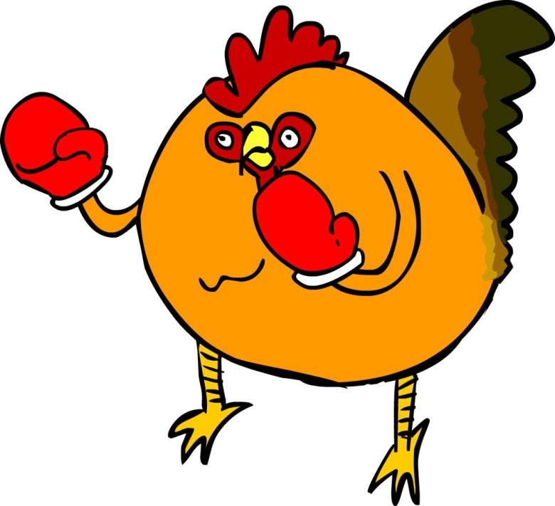 Create meme: angry chicken, angry chicken, cartoon chicken