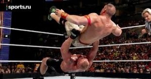 Create meme: Lesnar supleks GIF, John Cena and Brock Lesnar, Lesnar supleks
