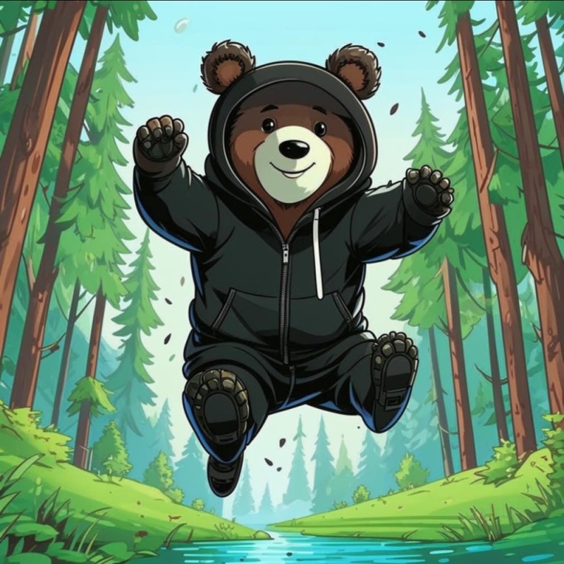 Create meme: Mr. panda, panda anime, illustration of a bear