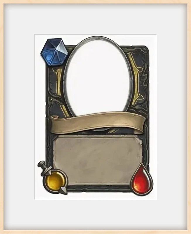 Create meme: hearthstone card template, card from heartstone, empty heartstone card