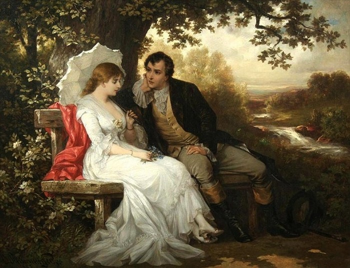 Create meme: painting by Karl Schweninger, Painting romanticism, artist Carl Schweninger Jr.