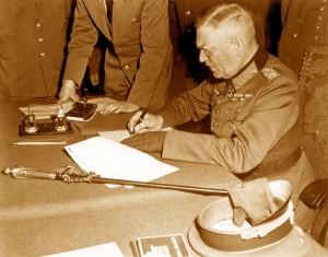 Create meme: field Marshal Wilhelm Keitel signs the surrender., field Marshal Keitel surrender, Keitel signing the surrender