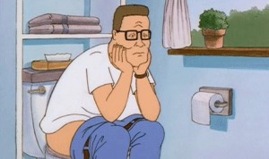 Create meme: king of the hill, hank hill, toilet