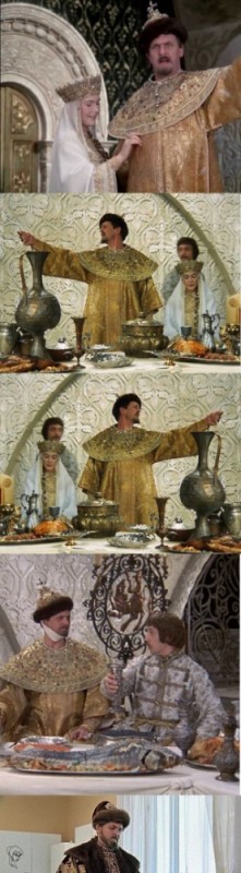 Create meme: require continuation of the Banquet, Tsar's feast Ivan Vasilyevich, the Tsar Ivan Vasilyevich