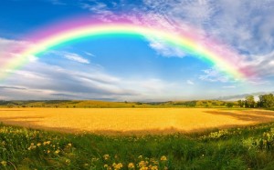 Create meme: rainbow, nature rainbow