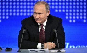 Создать мем: A big press conference of Vladimir Putin 2017
