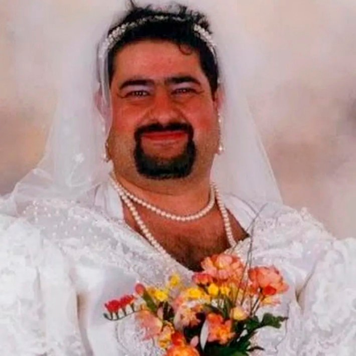 Create meme: a man in a wedding dress, none, people 