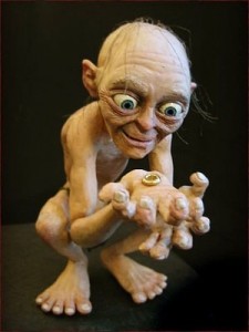 Create meme: Gollum with the ring, Gollum with the ring, Gollum my precious